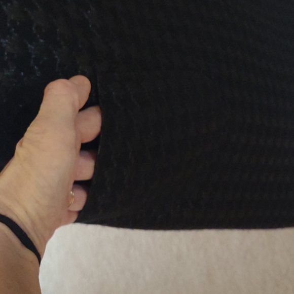 Tory Burch black textured lined shift dress size 8 w/ pockets - Picture 3 of 12